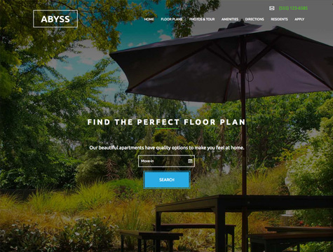 Abyss Premium apartment website design