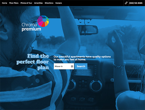 Chroma Premium apartment website design