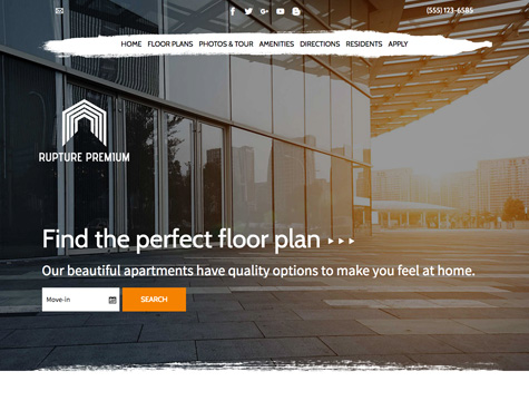 Rupture Premium apartment website design