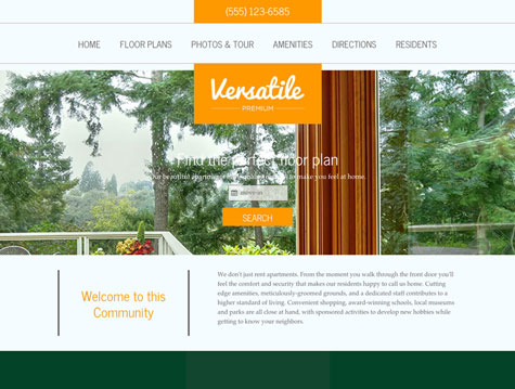 Versatile Premium apartment website design